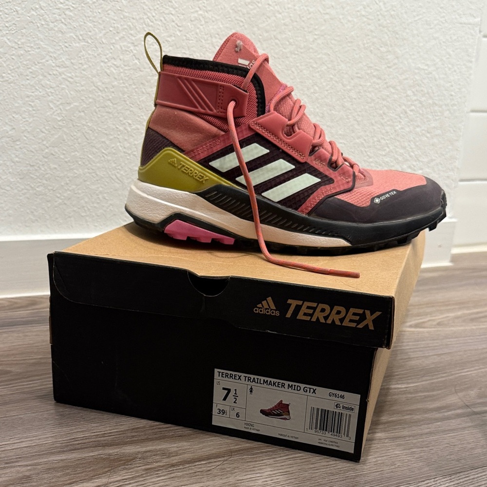 Adidas Terrex Women's Trailmaker Mid GTX Pink and Black Shoes